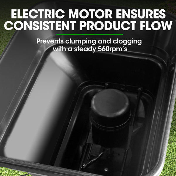 Plantcraft Spreader 12V 36Kg 30L Lawn Seed Fertiliser For Atv Ride On Mower With Rain Cover Lawn Mower Accessories