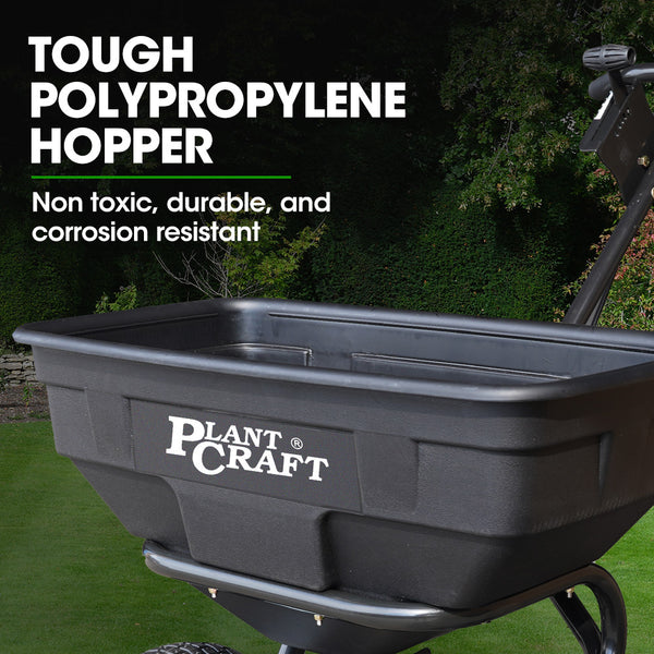 Plantcraft Walk Behind Broadcast Spreader 56Kg 60L Seed Lawn Fertiliser Other Garden Hand Tools & Equipment