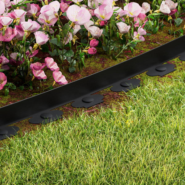 Green Fingers Garden Edging 5Cm X 10M Border Support Landscape Edge Black X5 Manual Edgers