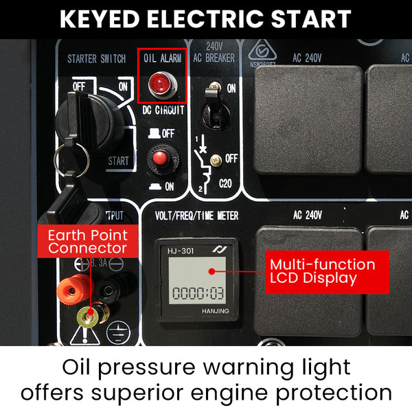 Genpower 8.4Kw Max 6Kw Rated Diesel 13Hp Generator Single Commercial Back Generators