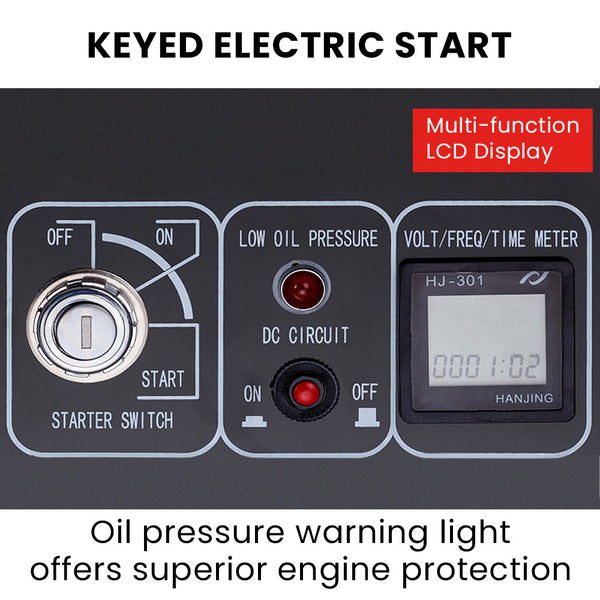 Genpower Diesel Generator 8.4Kw Peak Single Phase Key Start 460Cc Engine Commercial Generators