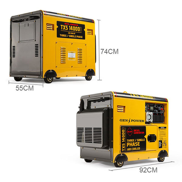 Genpower Diesel Generator 3 Three Single Phase Peak 7Kw Rated 5Kw 420Cc Generators