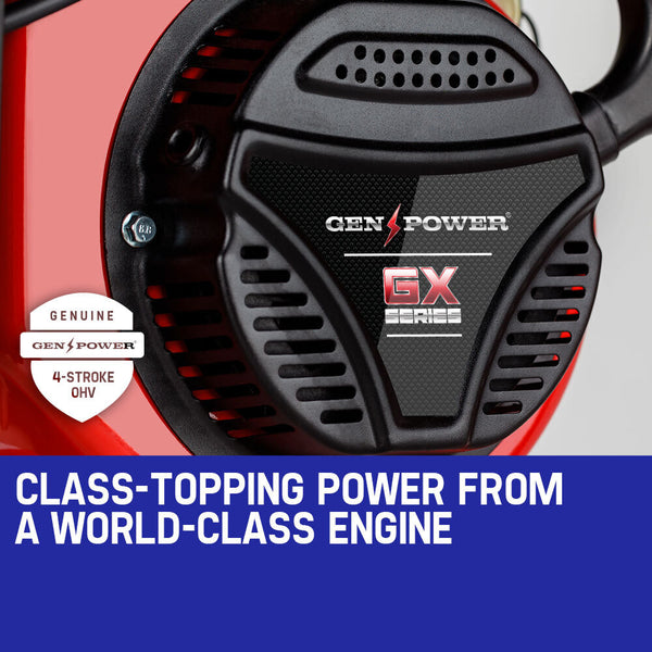 Genpower 4.2Kw Peak 3Kw Rated Generator Single Phase Petrol Site Portable Camping Heating & Generators