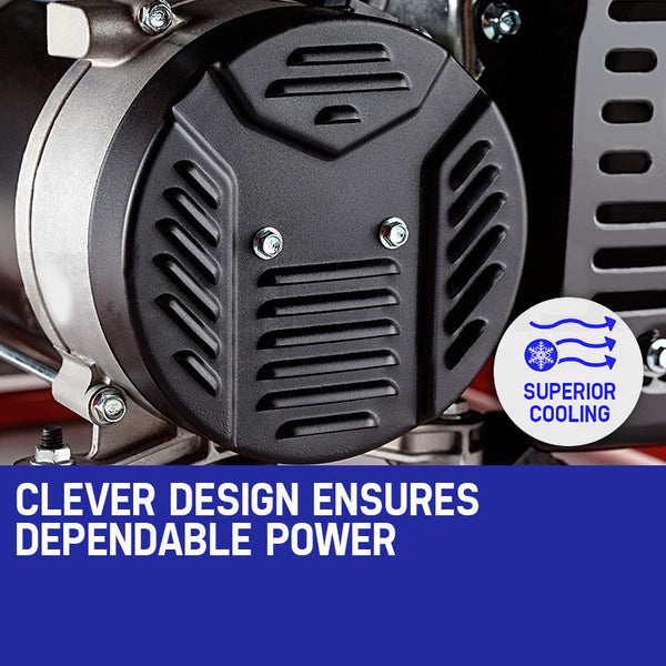 Genpower 4.2Kw Peak 3Kw Rated Generator Single Phase Petrol Site Portable Camping Heating & Generators