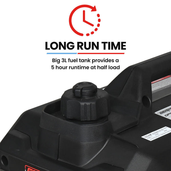 Genpower 1.2Kw Peak 1.0Kw Inverter Generator Portable Lightweight Camping Camping Heating & Generators