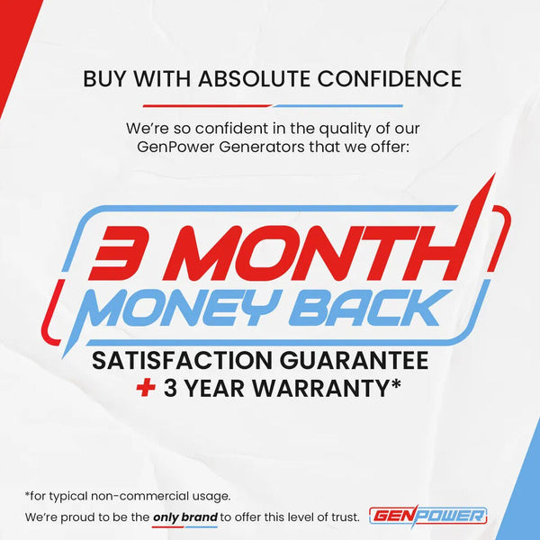 Genpower 4.7Kw Peak 3.8Kw Inverter Generator Push Button Start Portable W/ Wheels Camping Backup Mobile A/C Camping Heating & Generators