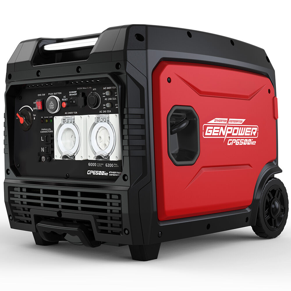 Genpower 6.2Kw Peak 6.0Kw Inverter Generator Push Button & Remote Start 15L Tank Portable W/ Wheels Camping Backup Camping Heating & Generators