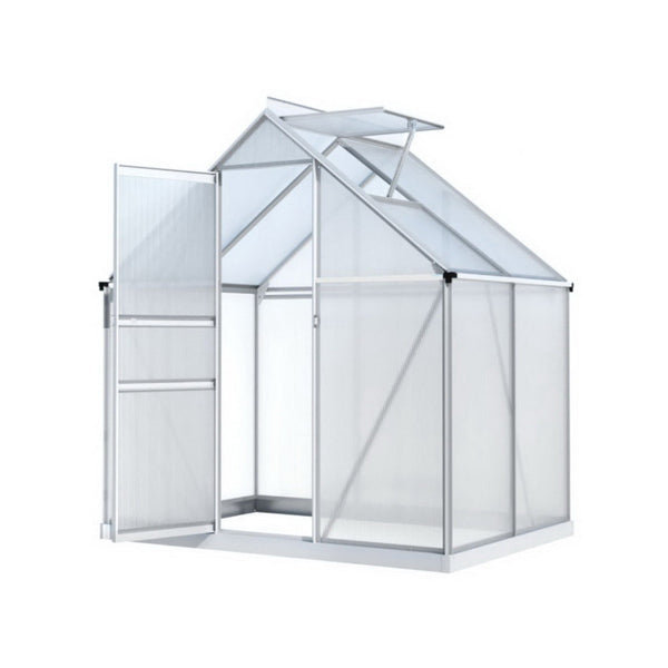 Green Fingers Greenhouse Aluminium Polycarbonate Premium Garden Storage Shed 1.3Mx1.9Mx2.0M Greenhouses