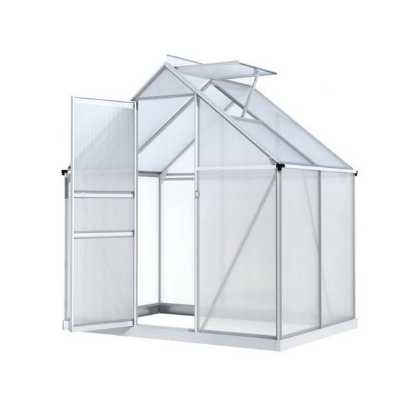 Green Fingers Greenhouse Aluminium Polycarbonate Premium Garden Storage Shed 3.1Mx1.9Mx2.0M Greenhouses