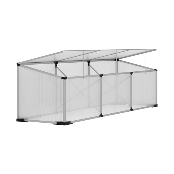 Green Fingers Greenhouse 180X50x50cm Cold Frame Plant Grow Aluminium Polycarbonate House Greenhouses