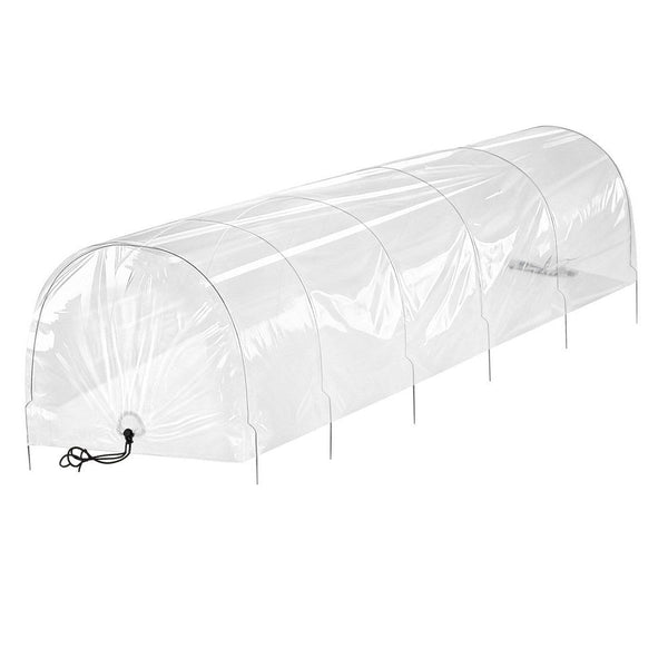 Green Fingers Mini Greenhouse 300X45x30cm Tunnel Clear Pvc Steel Frame Portable Greenhouses