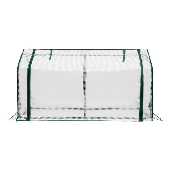 Green Fingers Mini Greenhouse Pe Cover House Roll Up Zippered Door 1.2X0.5X0.6M Greenhouses