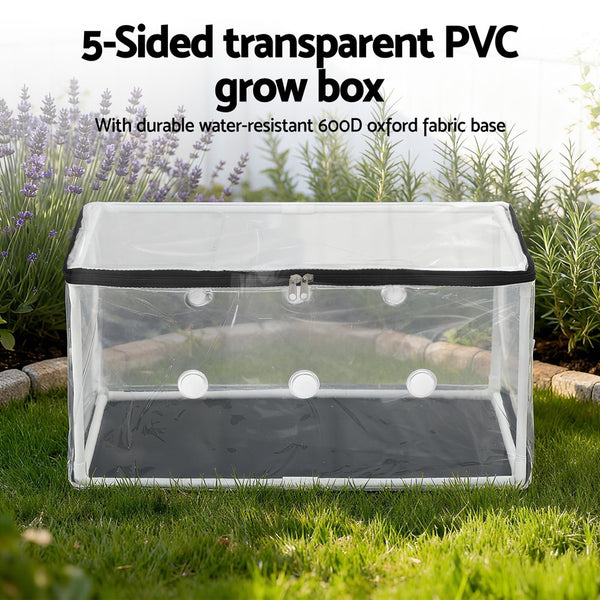 Green Fingers Mini Greenhouse 50X25x25cm Pvc Cover For Mushrooms Succulents Greenhouses