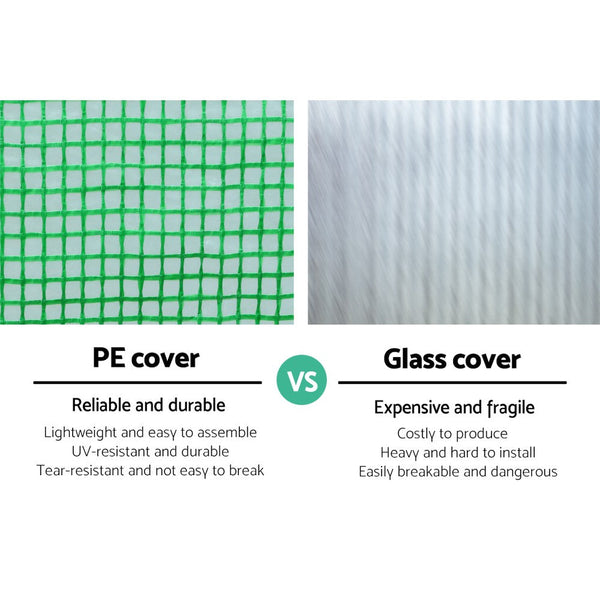 Green Fingers Greenhouse 6X3x2m Walk In Green House Tunnel Plant Garden Shed Dome Greenhouses