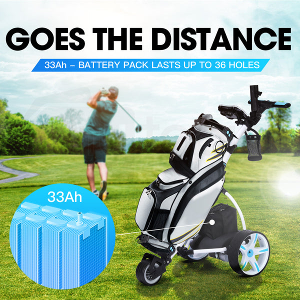 Thomson Golf Buggy Electric Trolley Automatic Motorised Foldable Cart Powered Golf Carts