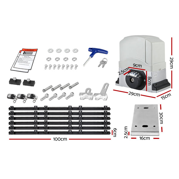 Electric Sliding Gate Opener 800Kg 6M Hardware Kit Gate Openers
