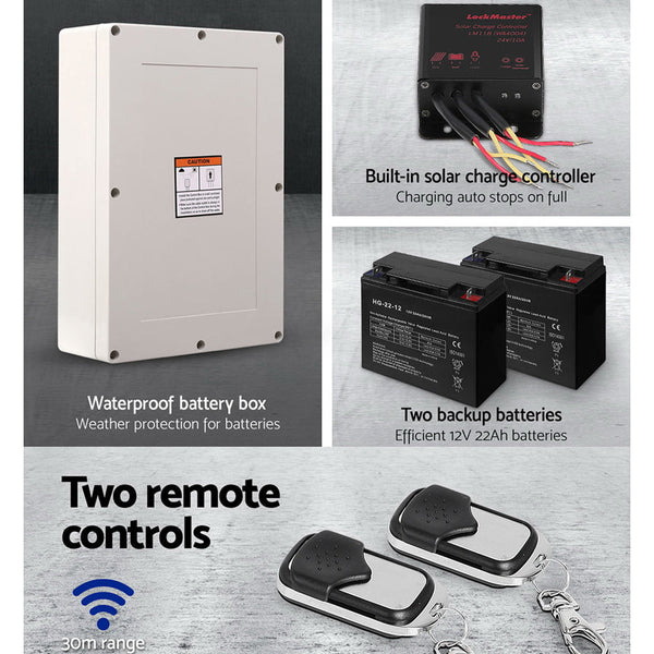 Single Swing Gate Opener 600Kg 40W Solar Panel Gate Openers