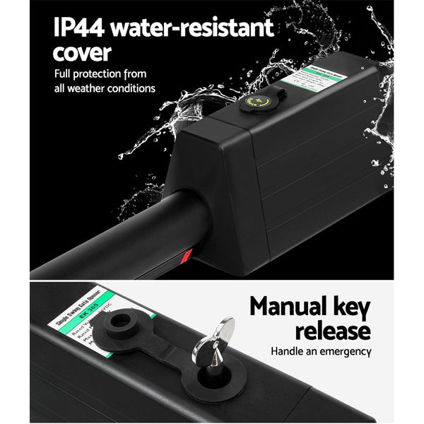 Solar Powered Single Swing Gate Opener Automatic Control Garden Gate Openers