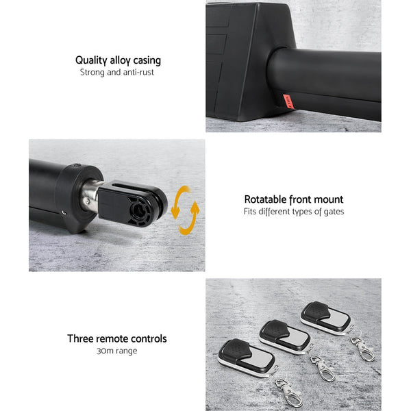 Single Swing Gate Opener 40W Full Solar Power Automatic Gate Openers