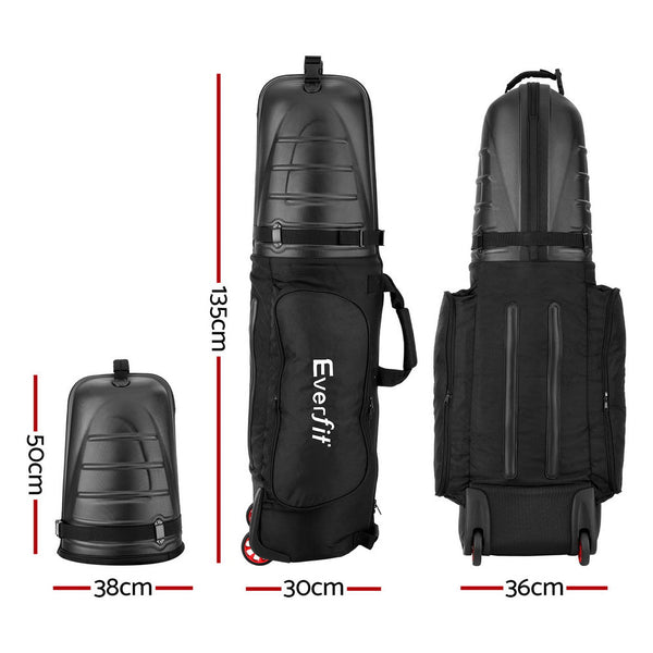 Everfit Golf Travel Bags For Airlines With Wheels Clubs Hard Case Foldable Golf Club Bags