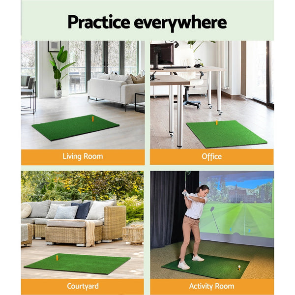 Everfit Golf Hitting Practice Mat Portable Driving Range Training Aid 80X60cm Other Golf Training Aids