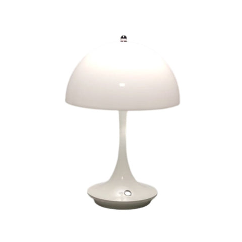 Luxury White Mushroom Lamp Wireless Rechargeable Table Accent For Decor Lamps