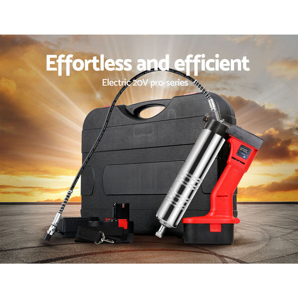 Giantz Grease Gun Cordless 20V 450G 9000Psi 76Cm Hose Electric Battery Cartridge Grease Guns