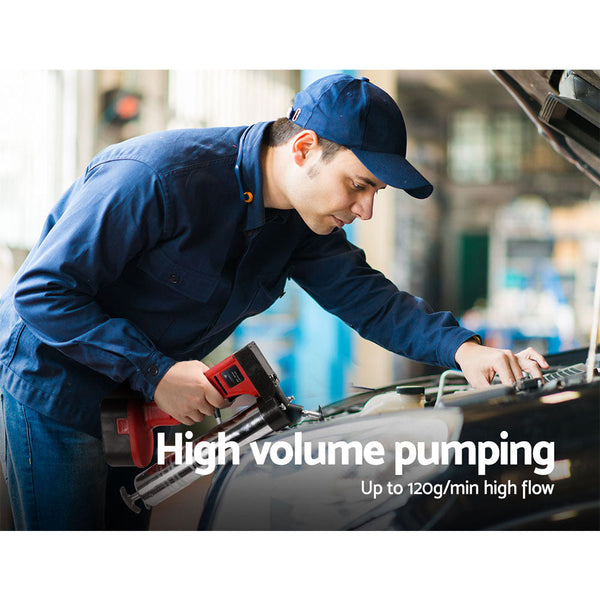 Giantz Grease Gun Cordless 20V 450G 9000Psi 76Cm Hose Electric Battery Cartridge Grease Guns