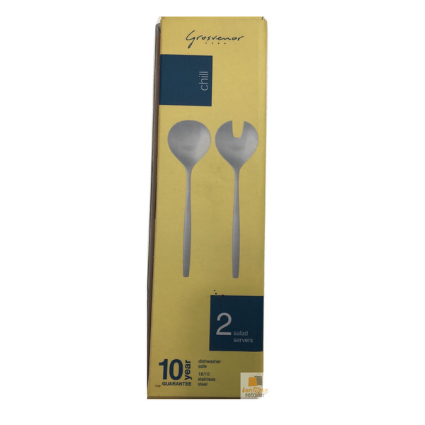 Grosvenor Chill 2 Salad Servers 18/10 Stainless Steel Spoon Fork Chill2ss Serving Utensils & Sets