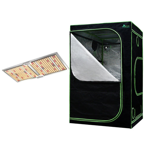 Green Fingers Grow Tent Light Kit 120X120x200cm 2200W Led Full Spectrum Grow Tents Dry Racks & Shelves