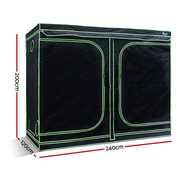 Green Fingers Grow Tent 240X120x200cm Hydroponics Kit Indoor Plant Room System Grow Tents Dry Racks & Shelves