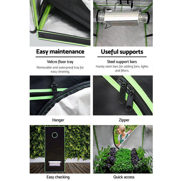 Green Fingers Grow Tent 240X120x200cm Hydroponics Kit Indoor Plant Room System Grow Tents Dry Racks & Shelves