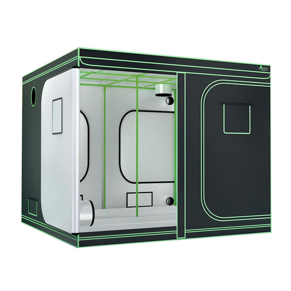 Green Fingers Grow Tent Kits 240X240x200cm Hydroponics Indoor Grow System Black Grow Tents Dry Racks & Shelves