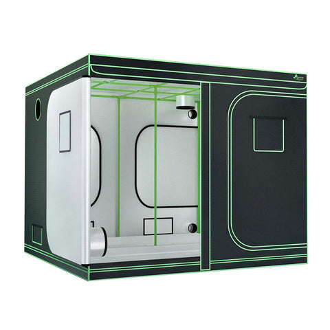 Green Fingers Grow Tent Kits 240X240x200cm Hydroponics Indoor Grow System Black Grow Tents Dry Racks & Shelves