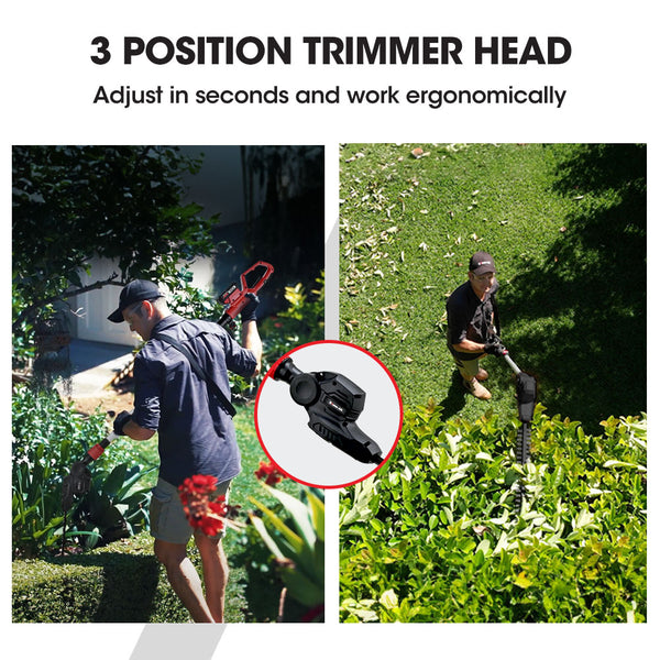 Baumr Ag Baumr Ag 20V Sync Cordless Pole Saw & Hedge Trimmer Combo 8 Inch Chainsaw Pruner Telescopic Handle With Battery And Charger Kit Hedge Trimmer