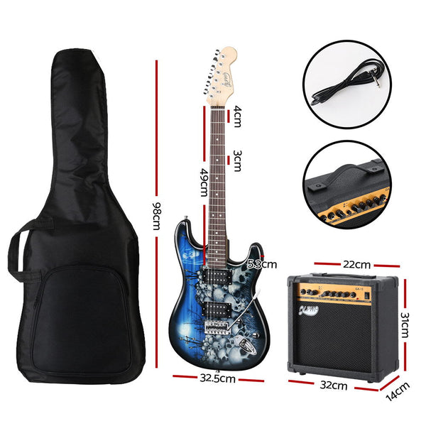 Poplar Wood Electric Guitar With Humbucker Pickups And 20 Watt Amplifier Set Electric Guitars