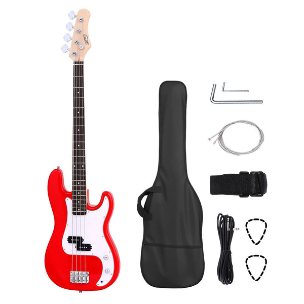 Alpha Electric Guitar Bass 47 Inch Red Electric Guitars