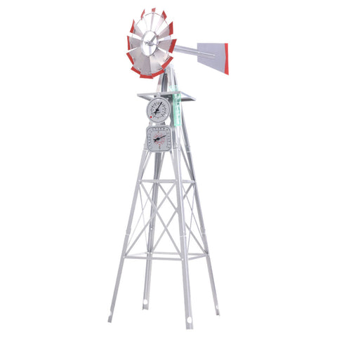 Garden Windmill 4Ft 146Cm Metal Ornaments Outdoor Decor Ornamental Wind Will Water Heaters