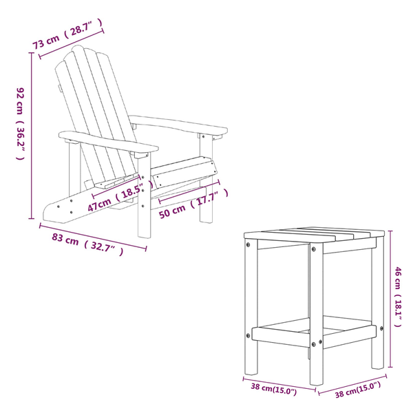 Garden Adirondack Chairs With Table Hdpe Aqua Blue Patio Chairs