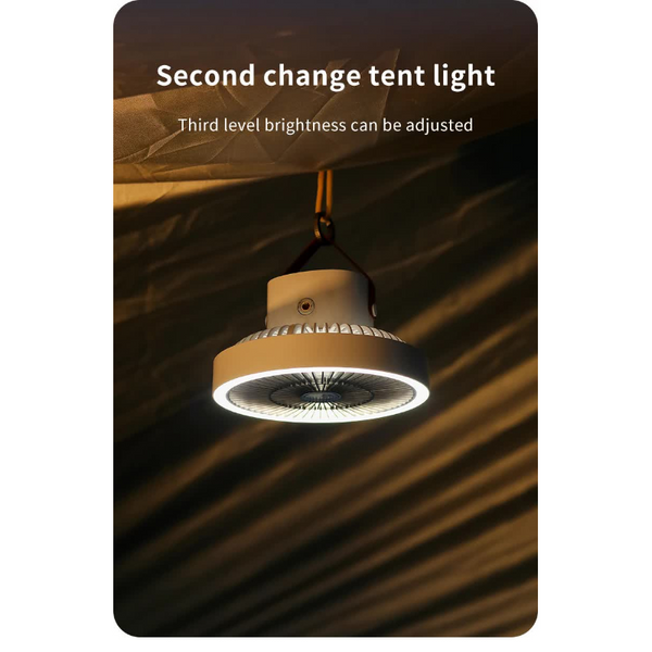 Elosung White Portable Outdoor Tripod Fan Usb Rechargeable Camping With Remote Control Folding & For Activities And Travel Portable Fans