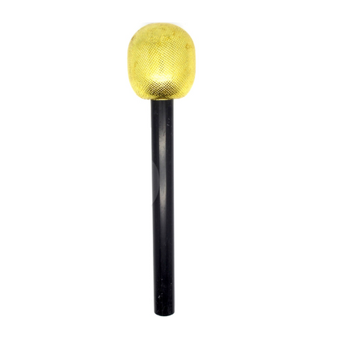 Br Costumes Glitter 80S Party Microphone Karaoke Toy Disco Themed Awards Night 25Cm Gold Karaoke Microphones