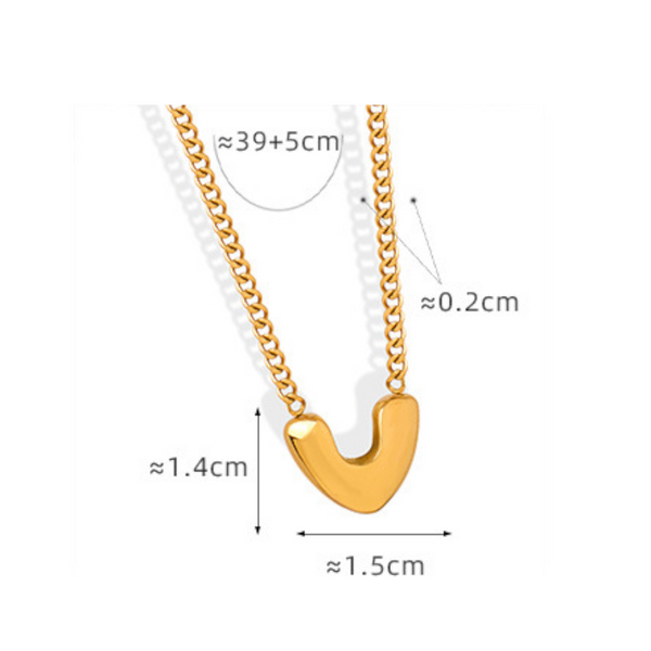 Gold Plated Heart Pendant Necklace Necklaces & Pendants