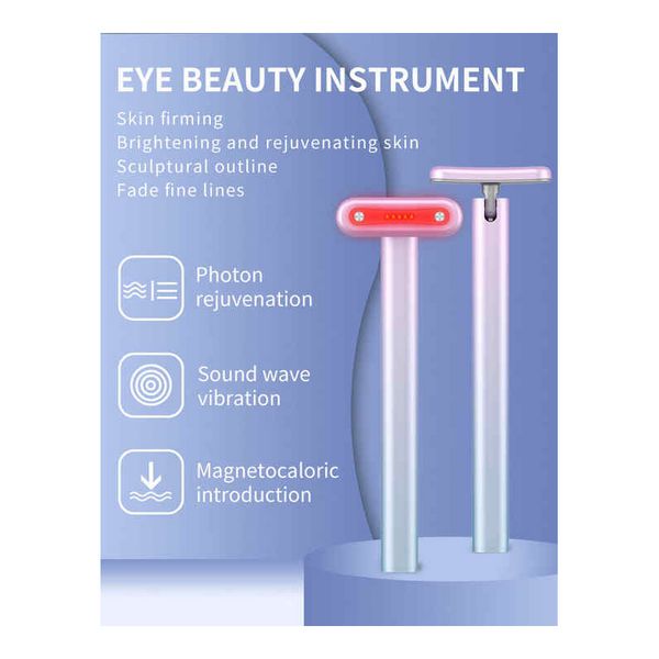 Gradient Pink Eye Massager For Dark Circles And Puffiness Portable Ems Microcurrent Beauty Device Skin Firming Wrinkle Reduction Care Massagers