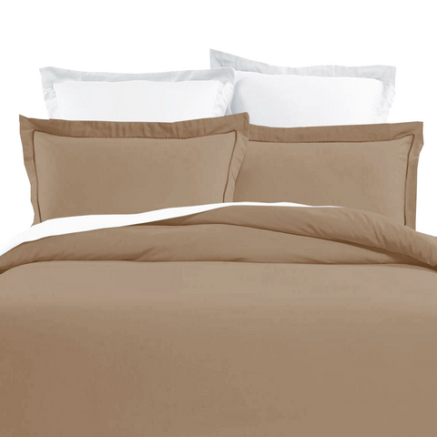 Grand Aterlier Pima Cotton Khaki Quilt Cover Set King Quilt Covers
