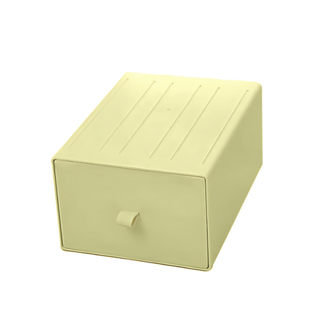 Storage Box Green 20X15x10cm Desktop Stackable Drawer Type Organizer Storage Boxes