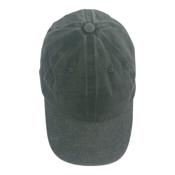 Bstc 6 Panel Baseball Cap Distressed Cotton Green Hats & Headwear