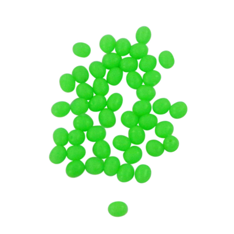 Swimerz 6.4X8.3Mm Lumo Oval Beads Green 50 Pack Other Terminal Tackle