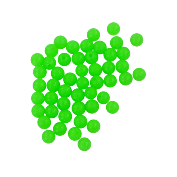 Swimerz 6Mm Beads Lumo Green 50 Pack Baits & Lures