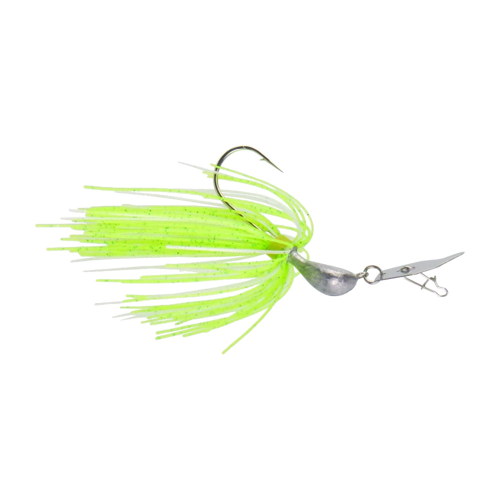 Dekoi 14Gm Bladed Swim Jig Chatterbait Green Flash 2 Pack Baits & Lures
