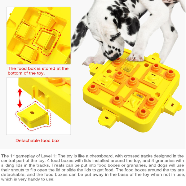 Elosung Green Interactive Slow Feeder Puzzle Toy For Dogs Durable Pet Food Dispenser Bowl Dishes Feeders & Fountains